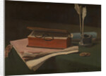Still Life with Book, Papers and Inkwell, 1876 by François Bonvin