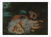 Young Ladies on the Bank of the Seine, before 1857 by Gustave Courbet