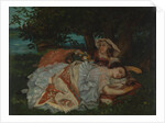 Young Ladies on the Bank of the Seine, before 1857 by Gustave Courbet