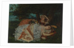 Young Ladies on the Bank of the Seine, before 1857 by Gustave Courbet