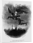 Mephistopheles Prologue in The Sky. Illustration to Goethes Faust, 1828 by Eugène Delacroix