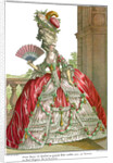 French court dress with wide panniers, 1778 by Claude Louis Desrais