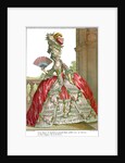 French court dress with wide panniers, 1778 by Claude Louis Desrais