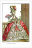 French court dress with wide panniers, 1778 by Claude Louis Desrais