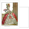 French court dress with wide panniers, 1778 by Claude Louis Desrais