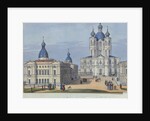 The Smolny Resurrection Cathedral in Saint Petersburg, 1830-1840s by French master