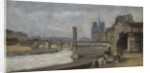 The Pont de la Tournelle, Paris, 1862-1864 by Stanislas Lepine