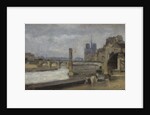 The Pont de la Tournelle, Paris, 1862-1864 by Stanislas Lepine