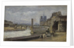 The Pont de la Tournelle, Paris, 1862-1864 by Stanislas Lepine