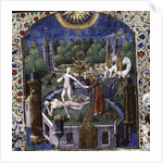 The creation of Eve from the body of the sleeping Adam (From De cleres et nobles femmes by Giovanni Boccaccio), 1450-1475 by Maître François