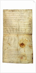 Diploma of Philip I in favor of the Abbey of St. Crépin in Soissons, with signature by Anne of Kiev, Queen of France, 1063 by Medieval Document