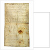 Diploma of Philip I in favor of the Abbey of St. Crépin in Soissons, with signature by Anne of Kiev, Queen of France, 1063 by Medieval Document