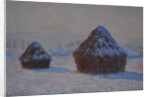 Wheatstacks, Snow Effect, Morning, 1891 by Claude Monet