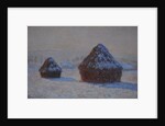 Wheatstacks, Snow Effect, Morning, 1891 by Claude Monet