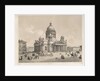 Saint Isaacs Cathedral As Seen From The Admiralteysky Prospekt by Auguste de Montferrand