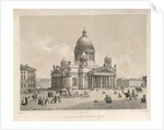 Saint Isaacs Cathedral As Seen From The Admiralteysky Prospekt by Auguste de Montferrand