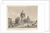 Saint Isaacs Cathedral As Seen From The Admiralteysky Prospekt by Auguste de Montferrand