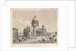 Saint Isaacs Cathedral As Seen From The Admiralteysky Prospekt by Auguste de Montferrand