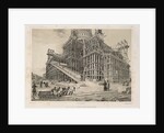 View of the Cathedral surrounded by wooden scaffolding by Auguste de Montferrand