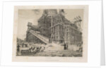 View of the Cathedral surrounded by wooden scaffolding by Auguste de Montferrand