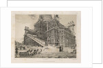 View of the Cathedral surrounded by wooden scaffolding by Auguste de Montferrand