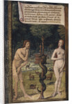 Adam and Eve (from Lettres bâtardes), ca 1490-1510 by Jean Poyet