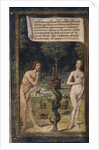 Adam and Eve (from Lettres bâtardes), ca 1490-1510 by Jean Poyet