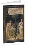 Adam and Eve (from Lettres bâtardes), ca 1490-1510 by Jean Poyet