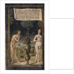 Adam and Eve (from Lettres bâtardes), ca 1490-1510 by Jean Poyet