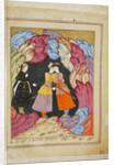 Illustration to the epic poem The Knight in the Panthers Skin by Shota Rustaveli, 18th century by E. Ts. Tseretliseuli