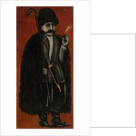 Shepherd in a Felt Cloak against a Red Background by Niko Pirosmani