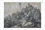 Saint Anthony in front of the town, 1519 by Albrecht Dürer