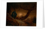 Two Men Contemplating the Moon, ca 1820 by Caspar David Friedrich