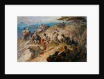 Morning in the Highlands. The royal family ascending Lochnagar, 1853 by Carl Haag