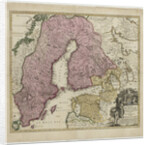 Regni Sueciae, ca 1730 by Johann Baptist Homann