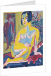 Seated Female Nude. Study, ca 1921-1923 by Ernst Ludwig Kirchner
