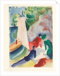 Picnic on the Beach (Picnic after Sailing), 1913 by August Macke