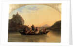 Crossing at Schreckenstein, 1837 by Adrian Ludwig Richter