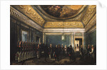 Changing of the Preobrazhensky Regiment Guards in the Gatchina Palace at the time of Paul I, 1845 by Gustav Schwarz