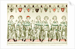 Seven Prince Electors voting for Henry VII, Holy Roman Emperor (Copy of a miniature from the Balduineum), 1341 by Anonymous