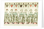 Seven Prince Electors voting for Henry VII, Holy Roman Emperor (Copy of a miniature from the Balduineum), 1341 by Anonymous
