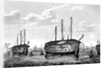 The Danish prison-ships Dronning Maria and Waldemar at Copenhagen, 1848-1849 by Anonymous