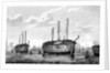 The Danish prison-ships Dronning Maria and Waldemar at Copenhagen, 1848-1849 by Anonymous