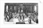 Audience with Ivan V, Peter I and Sophia Alekseyevna (from Georg Adam Schleissing Derer beyden Czaaren in Reussland...), 1693 by Anonymous