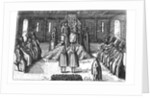 Audience with Ivan V, Peter I and Sophia Alekseyevna (from Georg Adam Schleissing Derer beyden Czaaren in Reussland...), 1693 by Anonymous