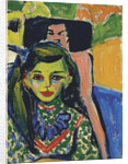 Fränzi in front of Carved Chair, 1910 by Ernst Ludwig Kirchner