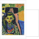 Fränzi in front of Carved Chair, 1910 by Ernst Ludwig Kirchner