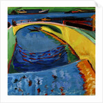 Bridge at the mouth of the river Prießnitz, c. 1910 by Ernst Ludwig Kirchner
