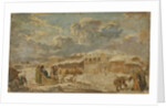 City Square in Winter, Second Half of the 18th cen by Karl Friedrich Knappe