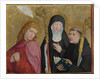 Saints John the Evangelist, Scholastica and Benedict (The Liesborn Altarpiece), ca. 1470-1480 by Master of Liesborn